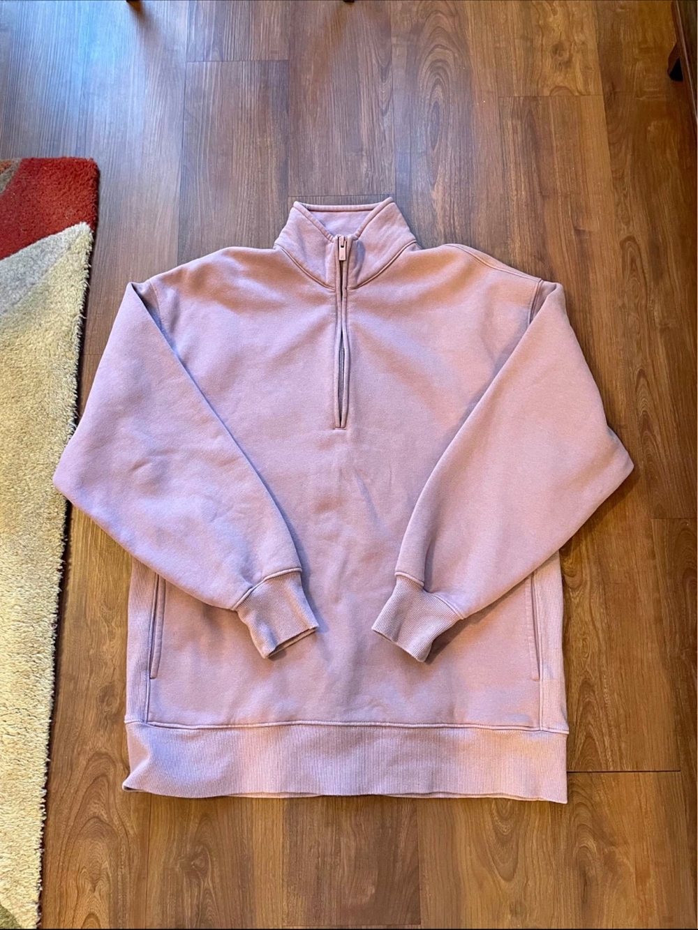 Aritzia Tarte Pink Half-Zip Sweater